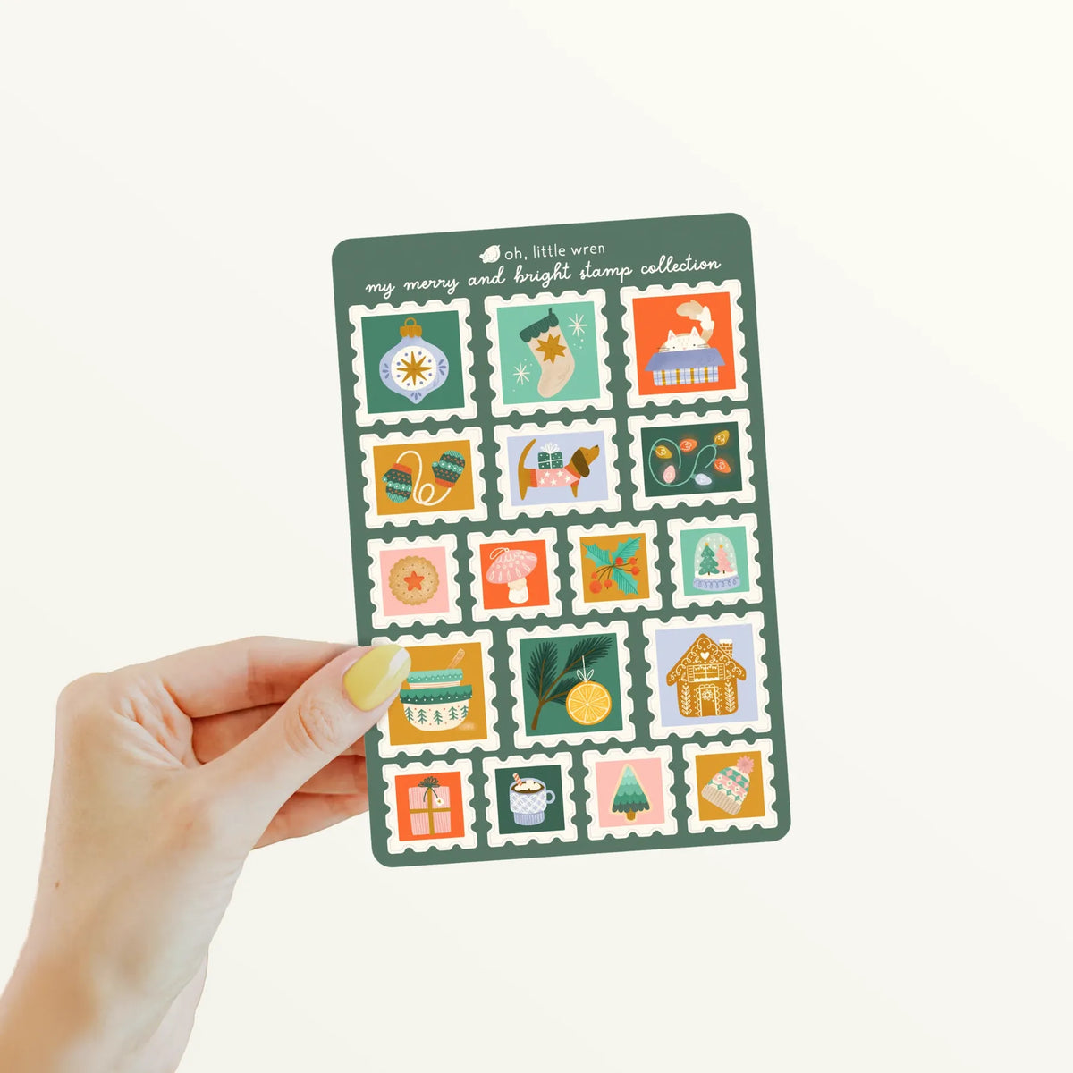 Cozy Christmas Stamp Collection Sticker Sheet oh, little wren Lil Tulips