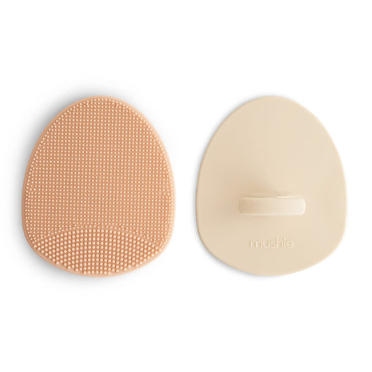 Cradle Cap Brush 2-Pack (Blush/Shifting Sand) Mushie Lil Tulips