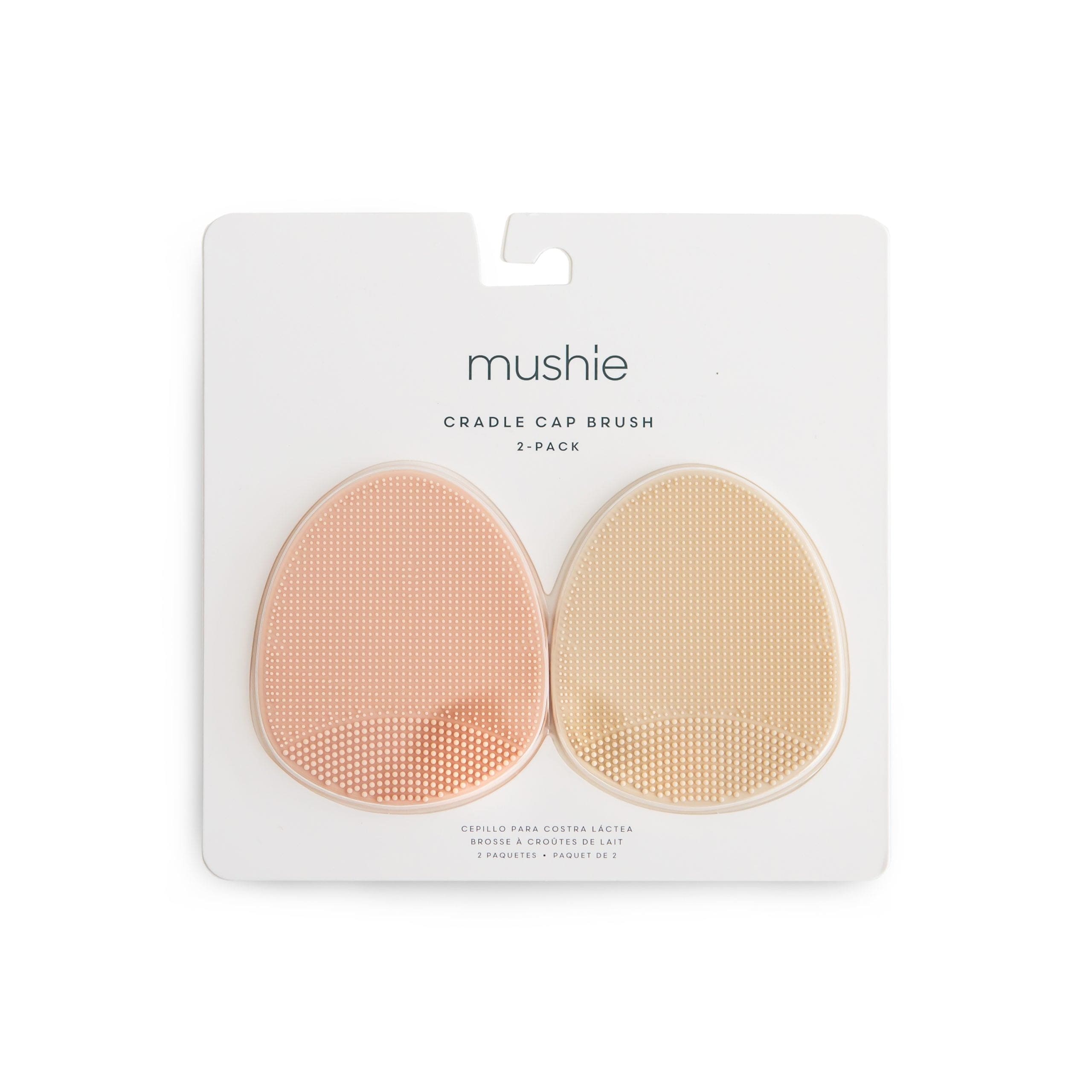 Cradle Cap Brush 2-Pack (Blush/Shifting Sand) Mushie Lil Tulips