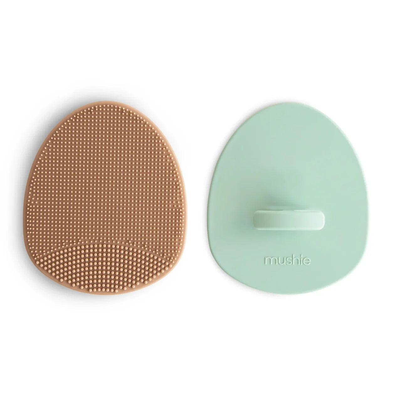 Cradle Cap Brush 2-Pack (Natural/Cambridge Blue) Mushie Lil Tulips