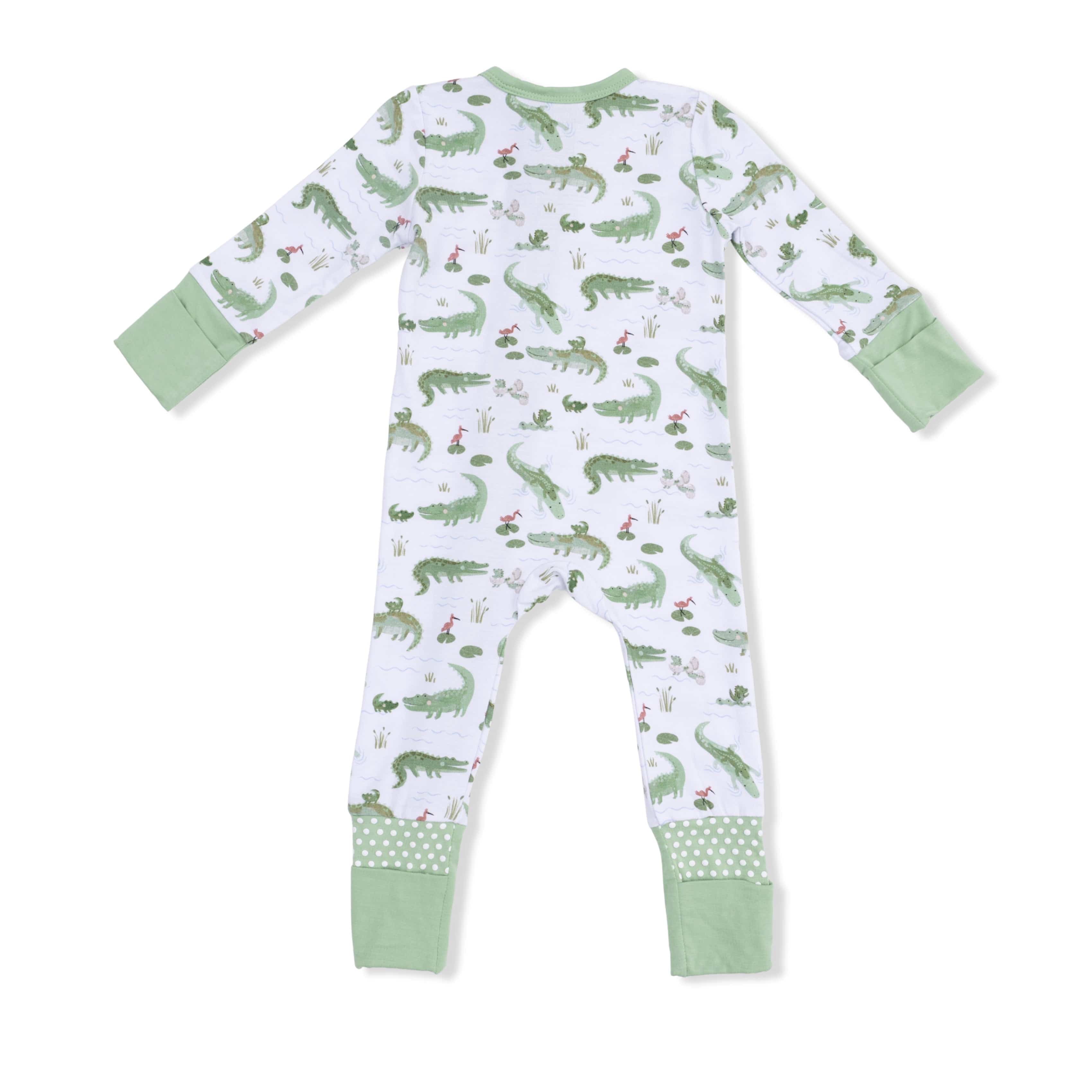 Crayon Alligators - 2 Way Zipper Romper Angel Dear Lil Tulips