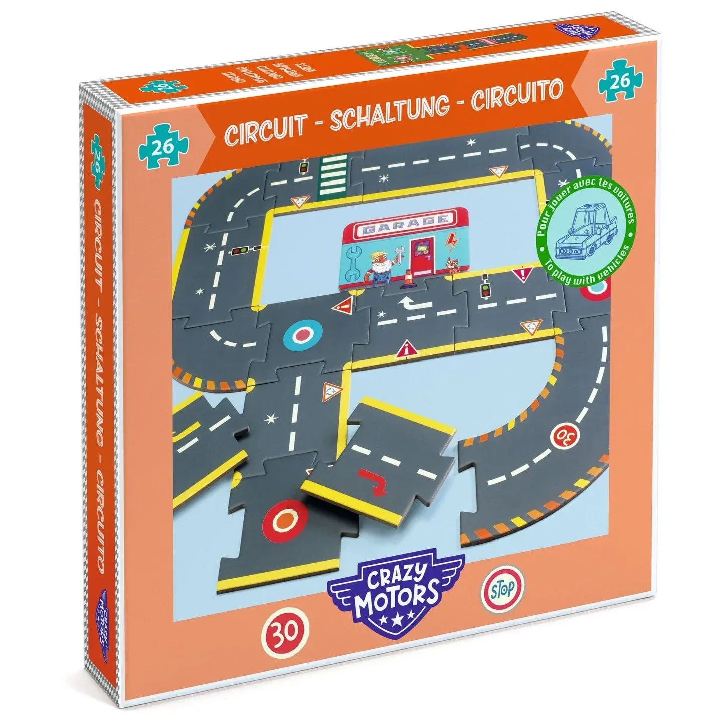 Crazy Motors Circuit 26pc Djeco Lil Tulips