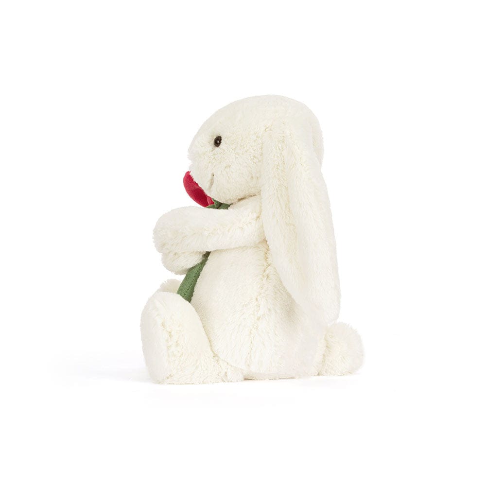 Cream Bunny with Rose Jellycat Lil Tulips