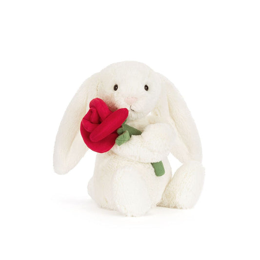 Cream Bunny with Rose Jellycat Lil Tulips