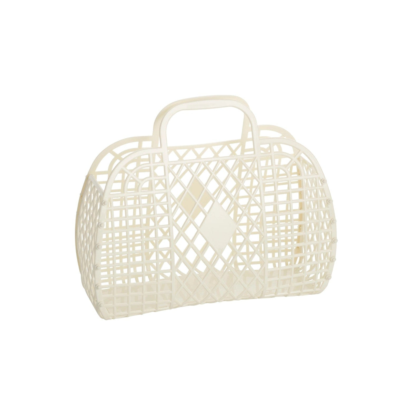 Cream Retro Jelly Basket - Small Sun Jellies Baskets Lil Tulips
