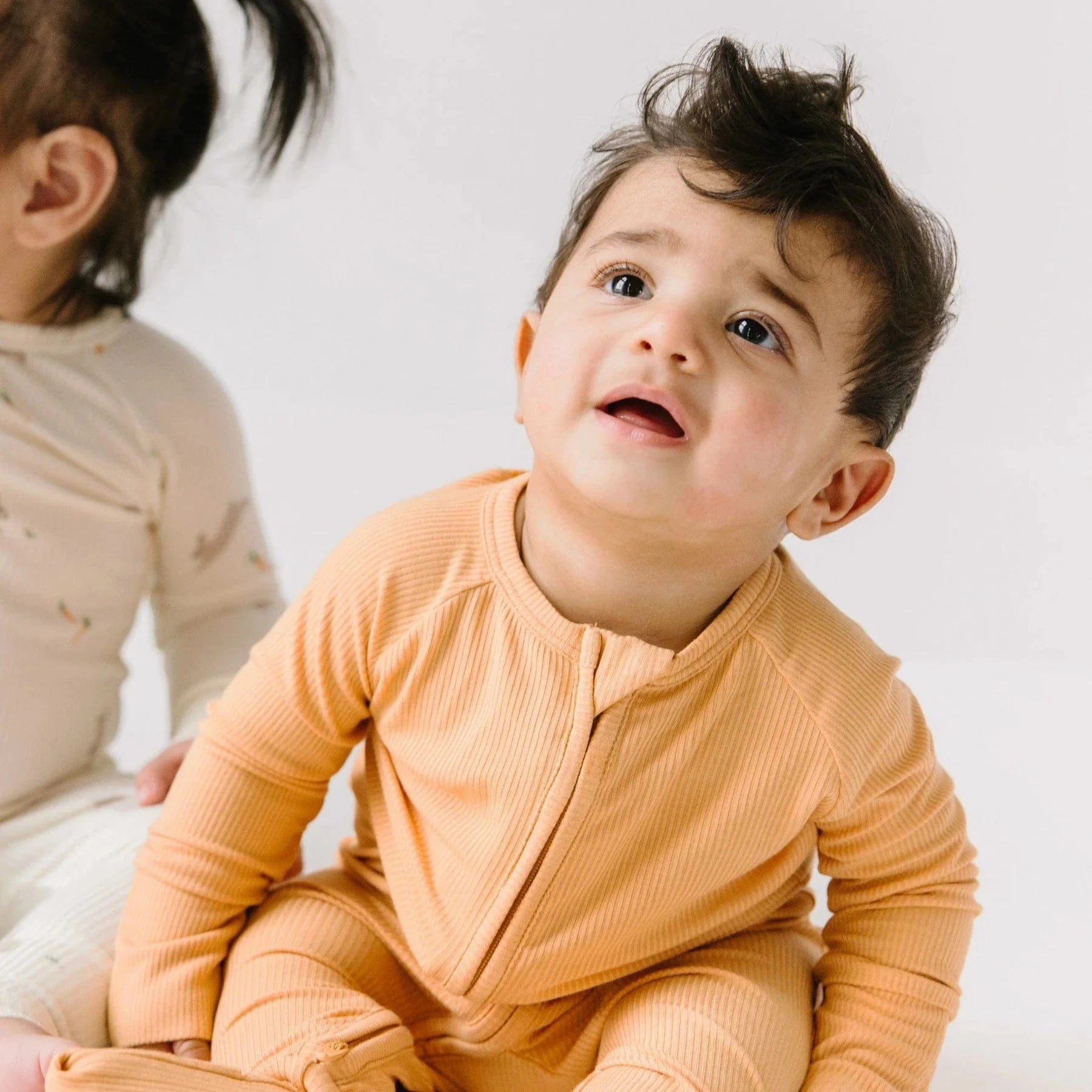 Creamsicle Small Ribbed Zip Romper Brave Little Ones Lil Tulips