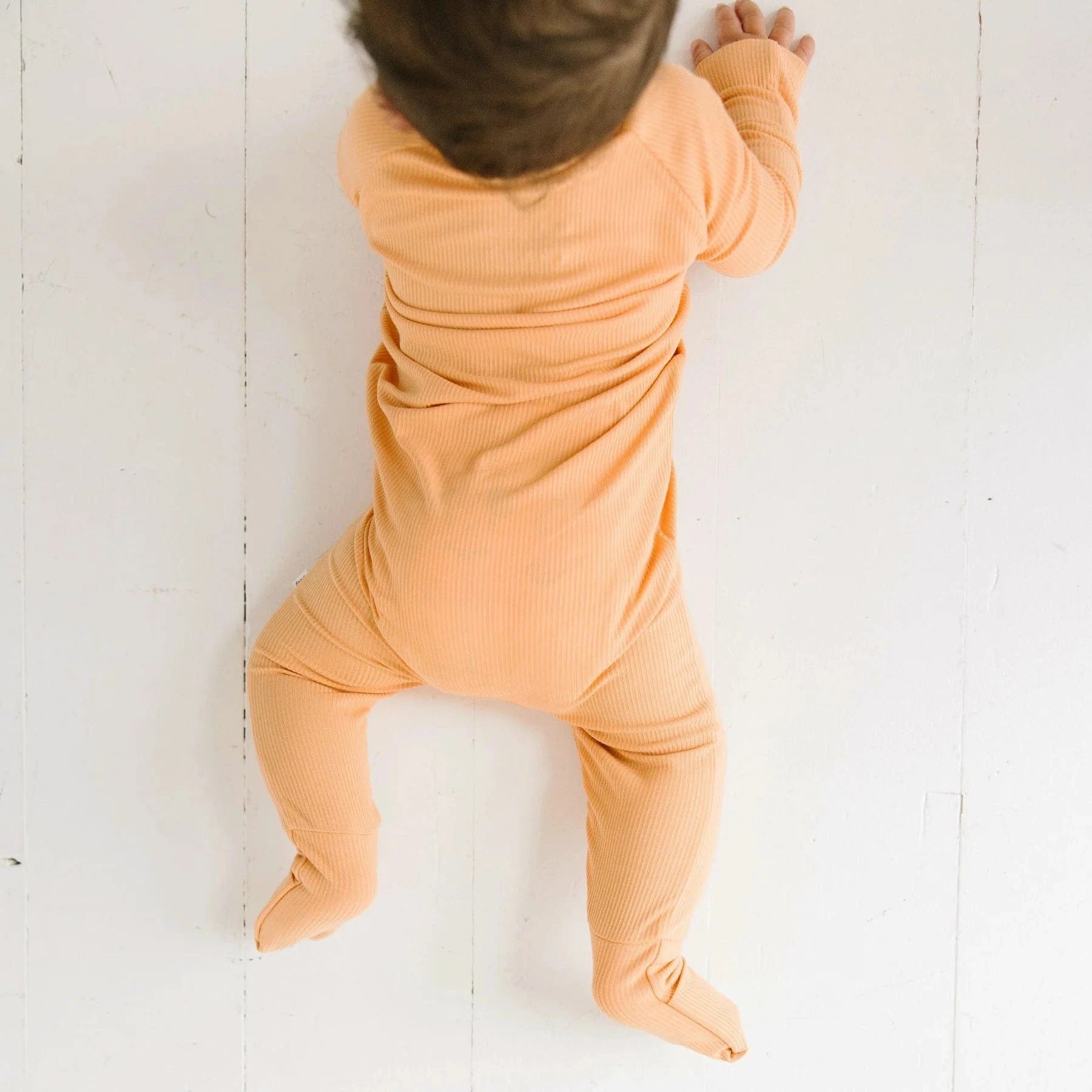 Creamsicle Small Ribbed Zip Romper Brave Little Ones Lil Tulips