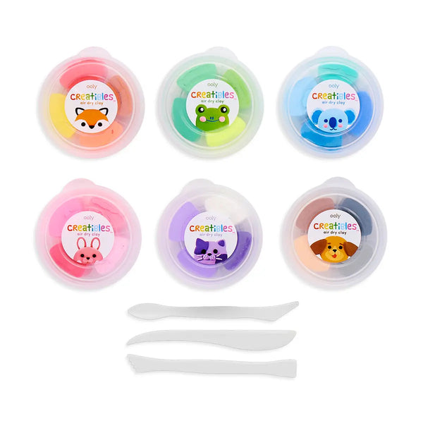 Creatibles: Air Dry Clay Deluxe Kit  - Set of 24 Colors OOLY Lil Tulips