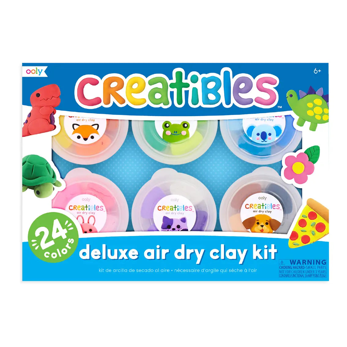 Creatibles: Air Dry Clay Deluxe Kit  - Set of 24 Colors OOLY Lil Tulips
