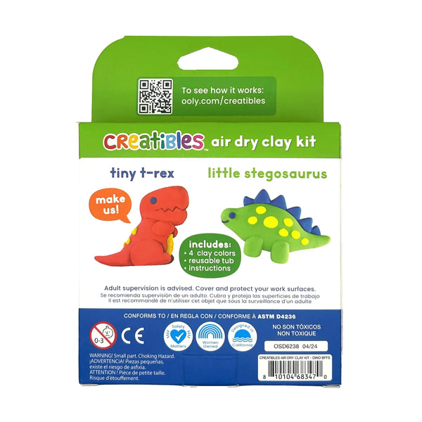 Creatibles Air Dry Clay Kit - Dino Pals OOLY Lil Tulips