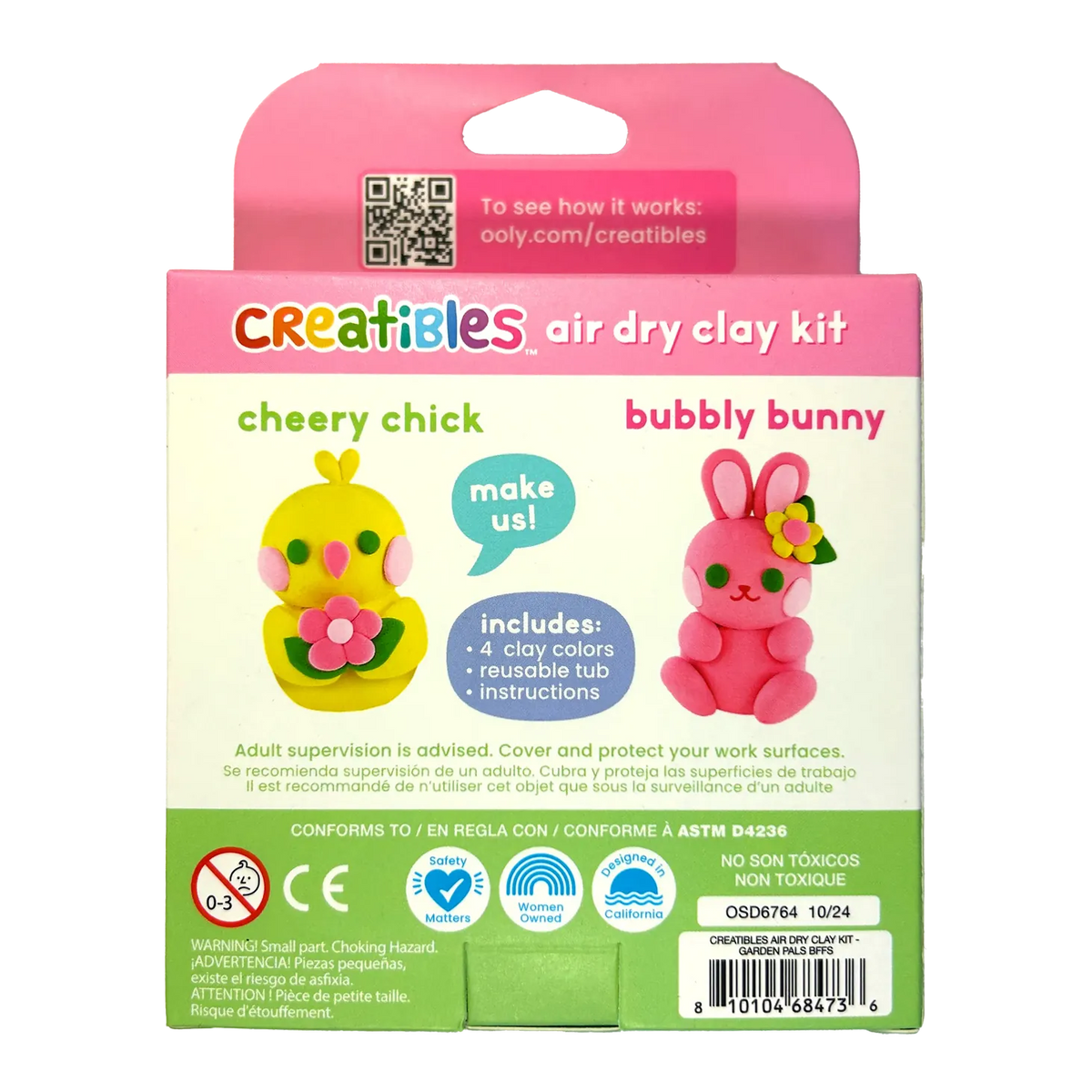 Creatibles Air Dry Clay Kit - Garden Pals OOLY Lil Tulips