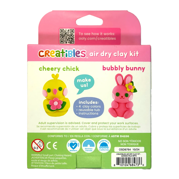 Creatibles Air Dry Clay Kit - Garden Pals OOLY Lil Tulips