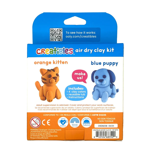 Creatibles Air Dry Clay Kit - Pet Pals OOLY Lil Tulips