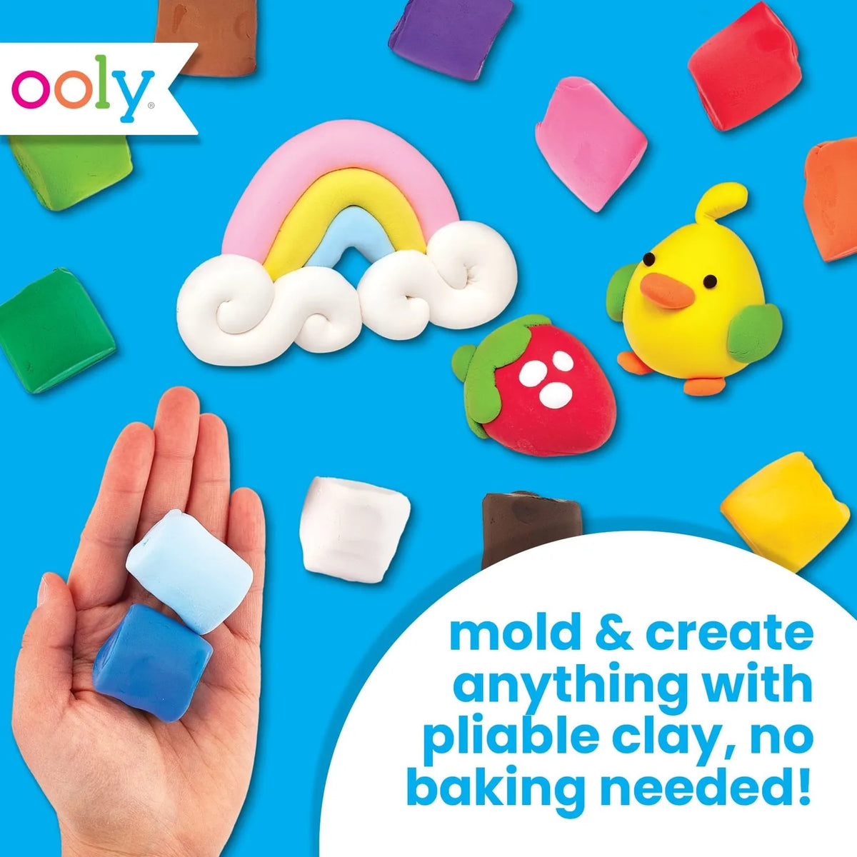 Creatibles Air Dry Clay Kit - Set of 12 Colors OOLY Lil Tulips