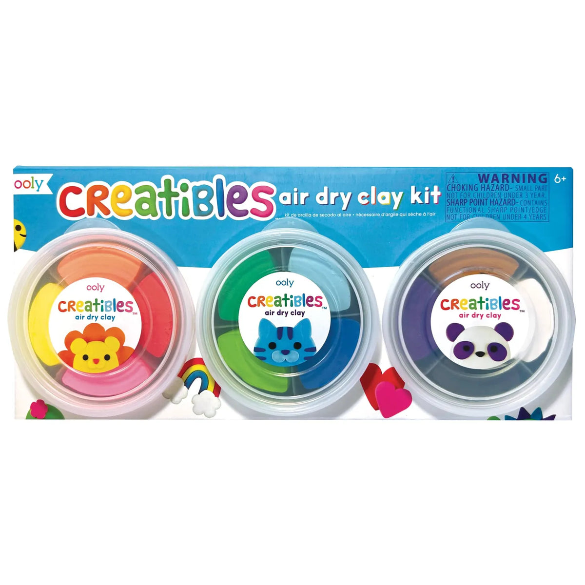 Creatibles Air Dry Clay Kit - Set of 12 Colors OOLY Lil Tulips