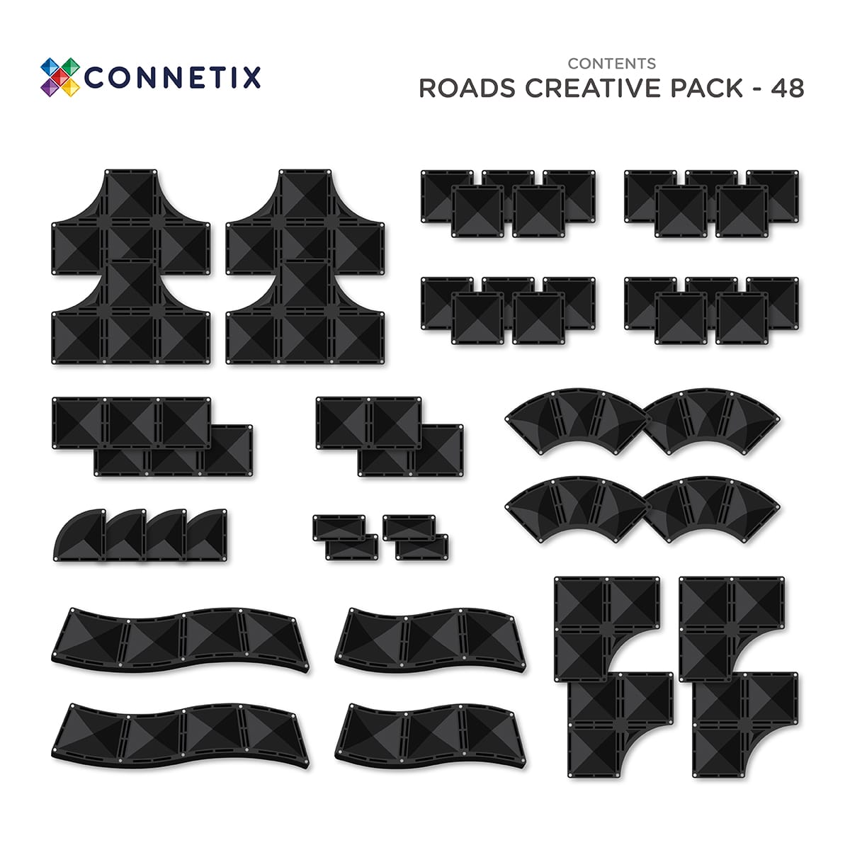 Creative Roads Pack 48 PC Connetix Lil Tulips