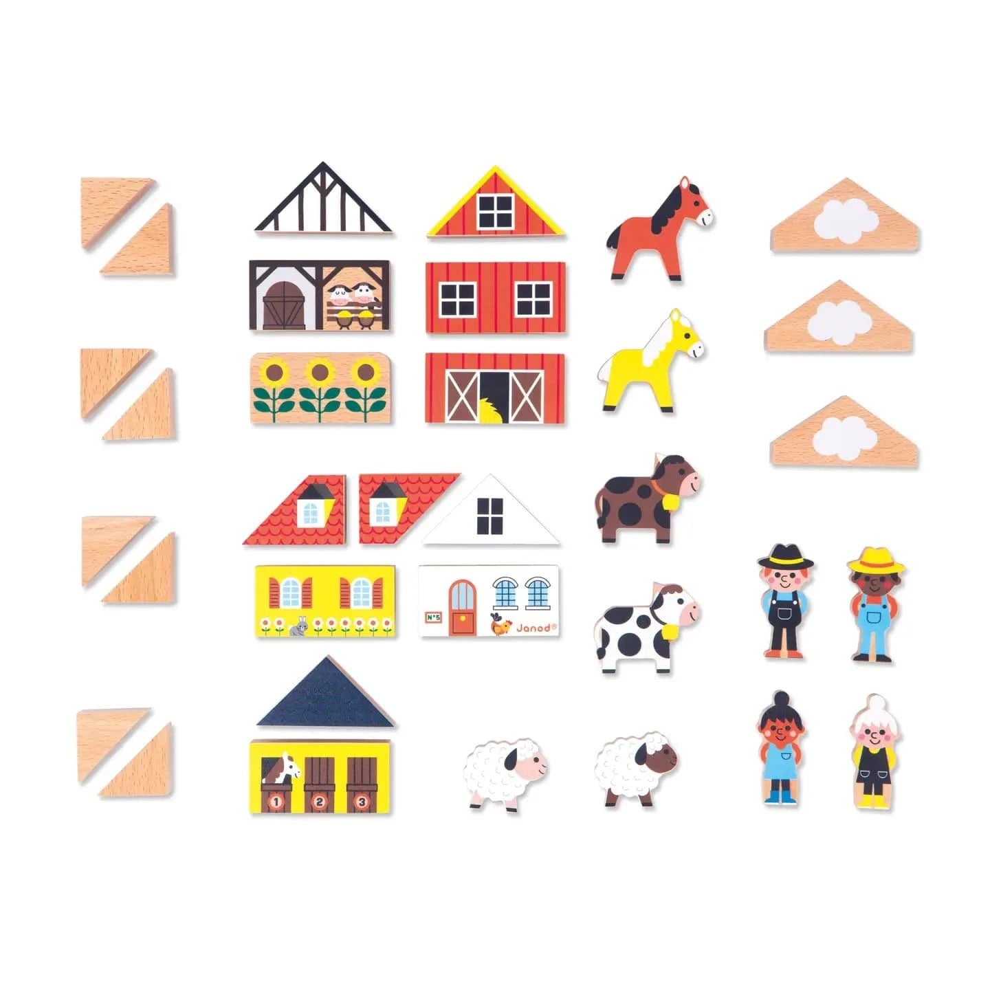 Crossroads Countryside - Building Blocks Janod Baby Toys & Activity Equipment Lil Tulips