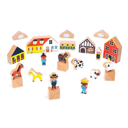 Crossroads Countryside - Building Blocks Janod Baby Toys & Activity Equipment Lil Tulips