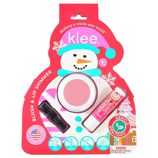 Crystal Glow - Holiday Blush and Lip Shimmer Set Klee Naturals Lil Tulips