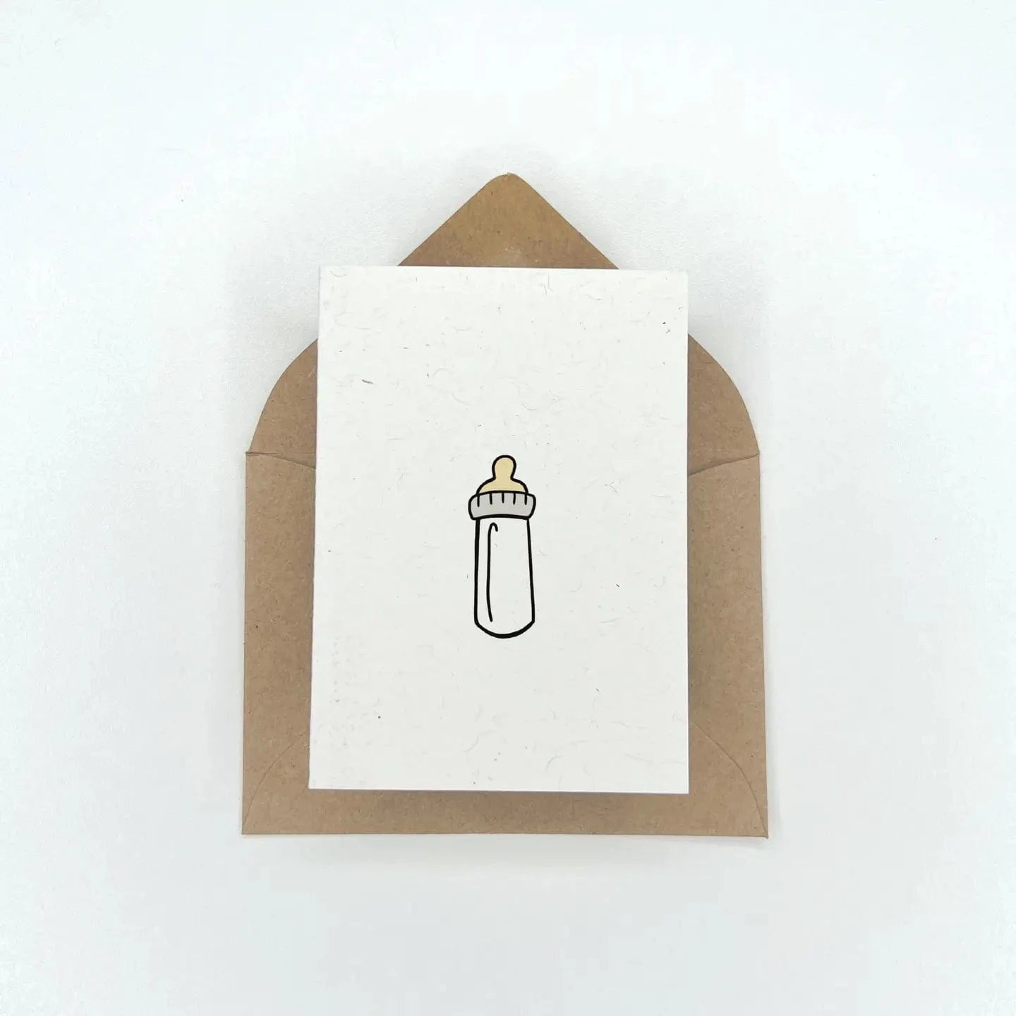 Cute Baby Bottle - Baby Shower Gift Enclosure Card Lemon Doodle Lil Tulips