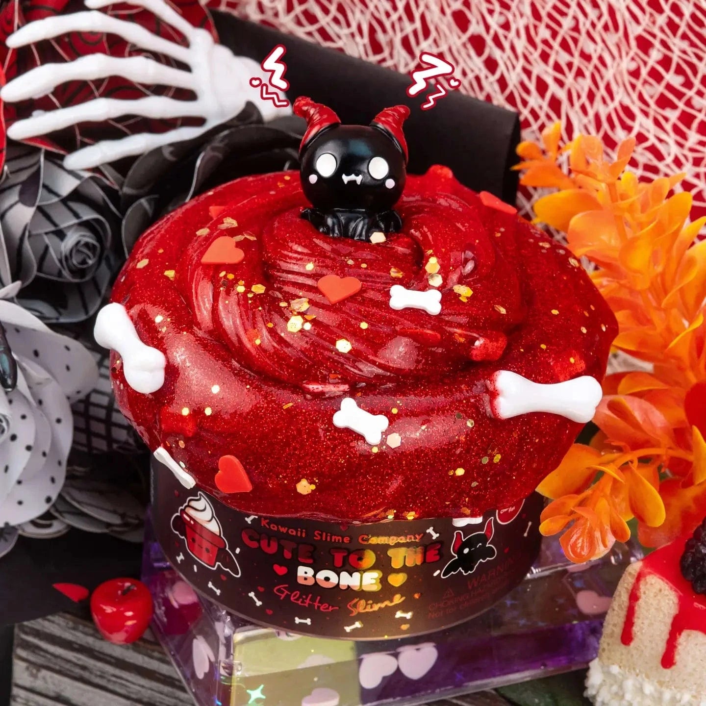 Cute To the Bone Glitter Slime Kawaii Slime Company Lil Tulips