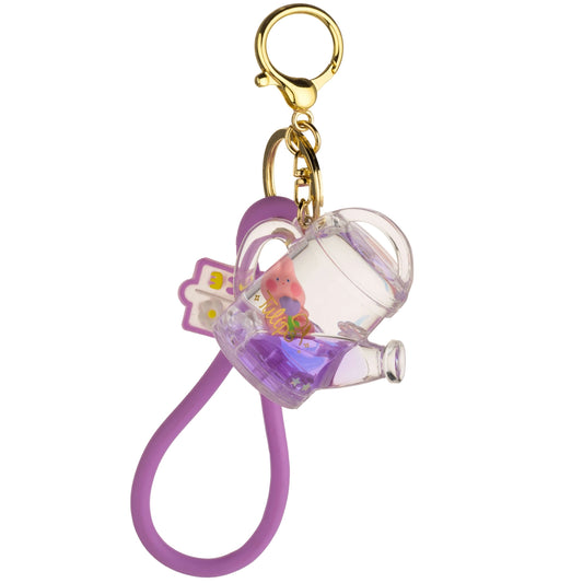 Purple Garden Watering Can Liquid Sensory Keychain*