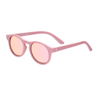 Pretty in Pink Polarized Keyhole Sunglasses with Mirrored Lens
