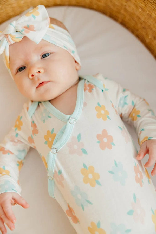 Daisy Newborn Knotted Gown Copper Pearl Lil Tulips