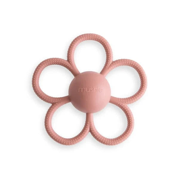 Daisy Rattle Teether - Dusty Rose Mushie Lil Tulips