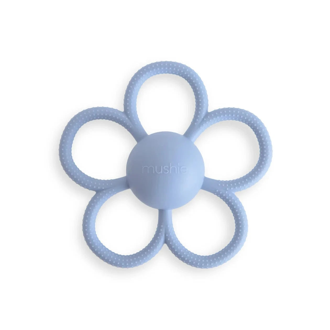 Daisy Rattle Teether - Faded Denim Mushie Lil Tulips