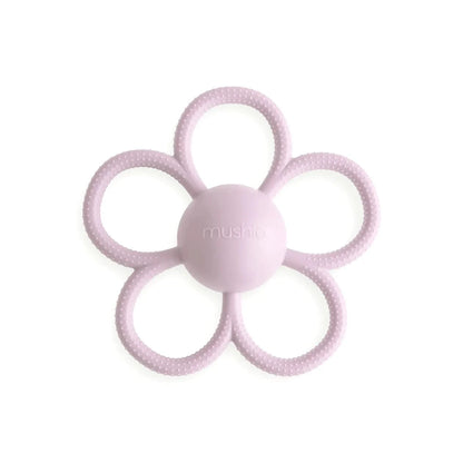 Daisy Rattle Teether - Soft Lilac Mushie Lil Tulips