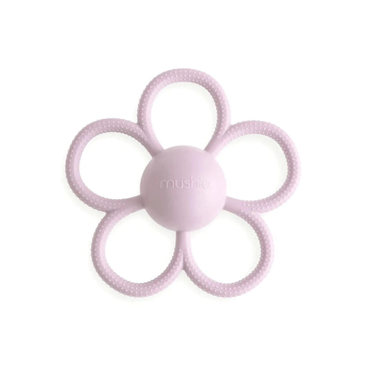 Daisy Rattle Teether - Soft Lilac Mushie Lil Tulips