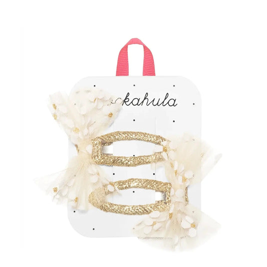 Daisy Tulle Bow Clips Rockahula Kids buble Lil Tulips