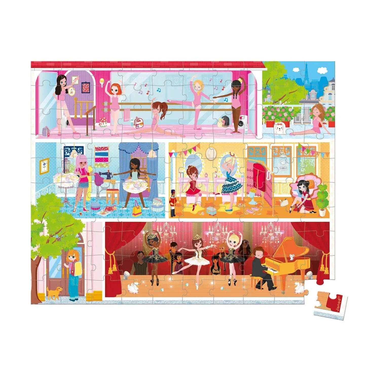 Dance Academy Puzzle - 100 Pcs Janod Lil Tulips