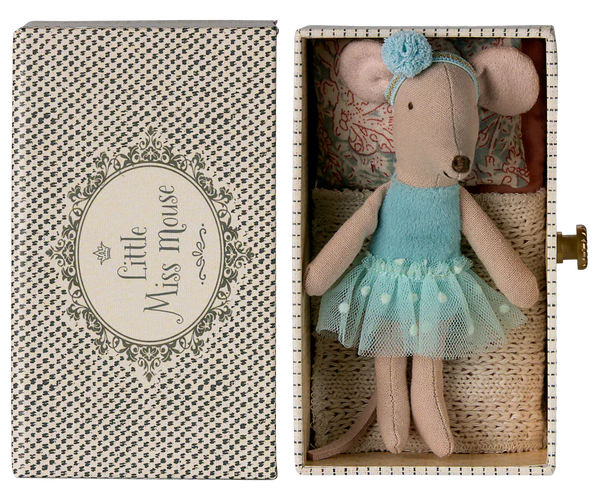 Dance mouse in daybed, Little sister Maileg Lil Tulips