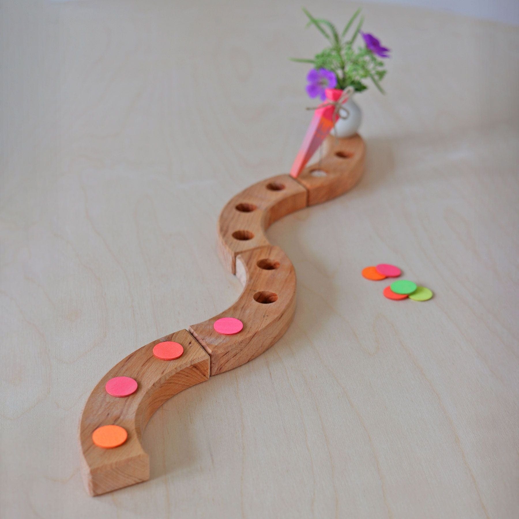 Decorative Figure Neon Pink School Cone Grimm's Lil Tulips