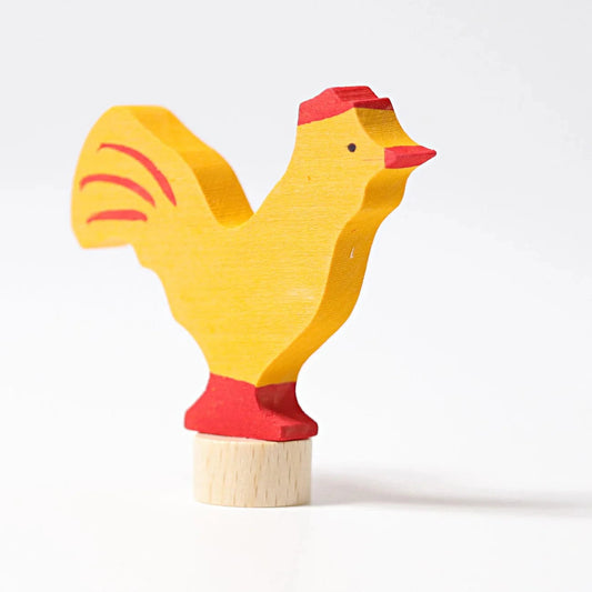 Decorative Figure Yellow Rooster Grimm's Lil Tulips