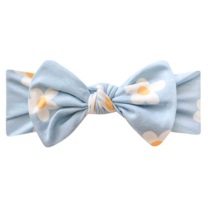 Della Knit Headband Bow Copper Pearl Lil Tulips