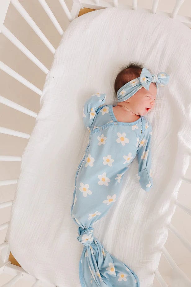 Della Newborn Knotted Gown Copper Pearl Lil Tulips