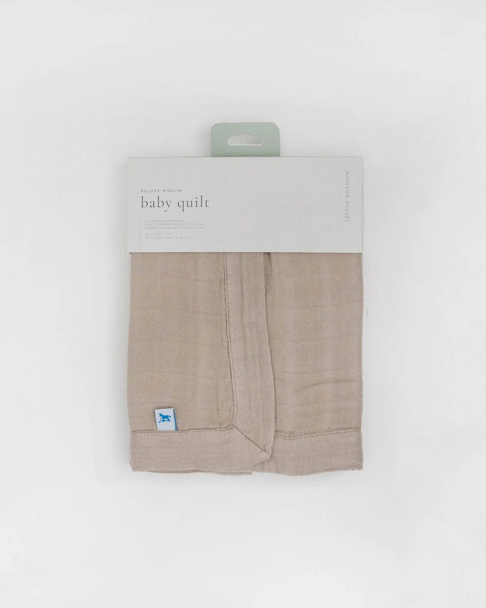 Deluxe Muslin Baby Quilt - Oatmeal Little Unicorn Lil Tulips