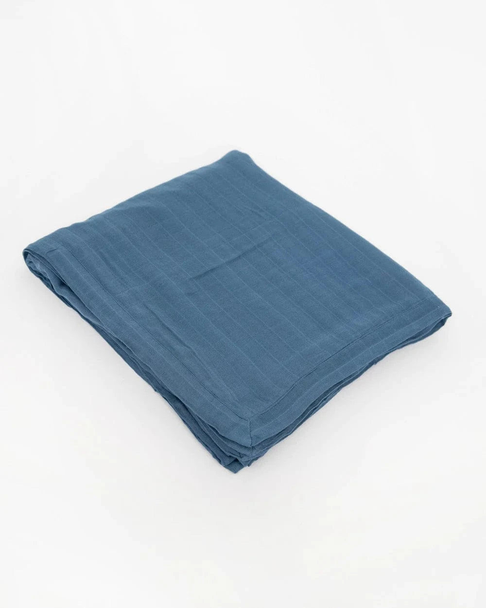 Deluxe Muslin Quilted Throw - Blue Dusk Little Unicorn Lil Tulips