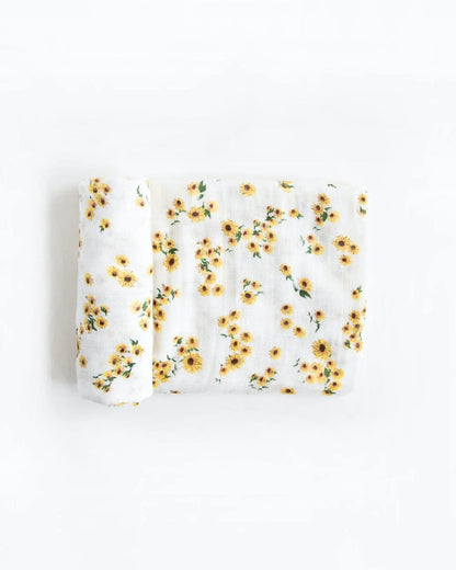 Deluxe Muslin Swaddle Blanket - Ditsy Sunflower Little Unicorn Lil Tulips