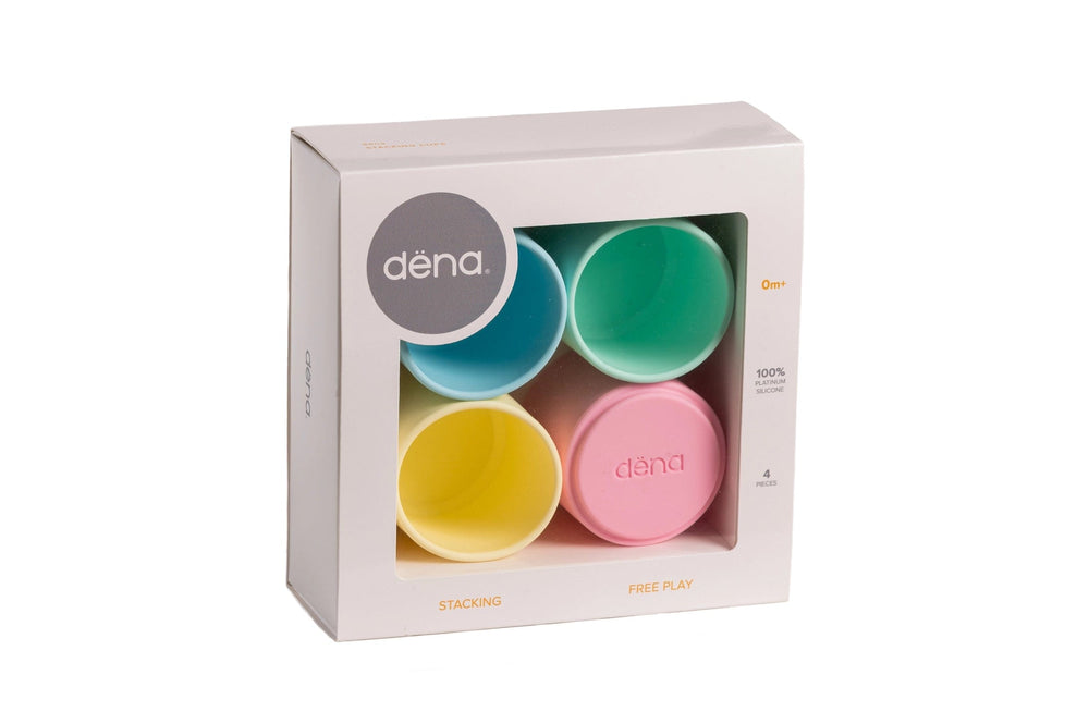 dëna 4 Pastel Stacking Cups Dena Pacifiers & Teethers Lil Tulips