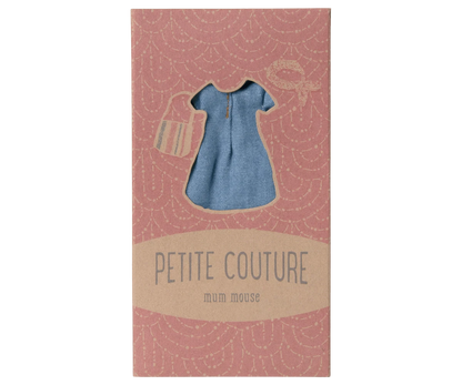Denim dress and bag, Mum mouse Maileg Lil Tulips