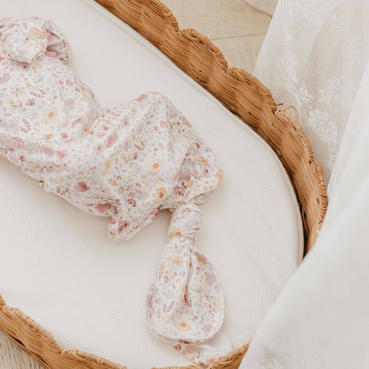 Diana Newborn Knotted Gown Copper Pearl Lil Tulips
