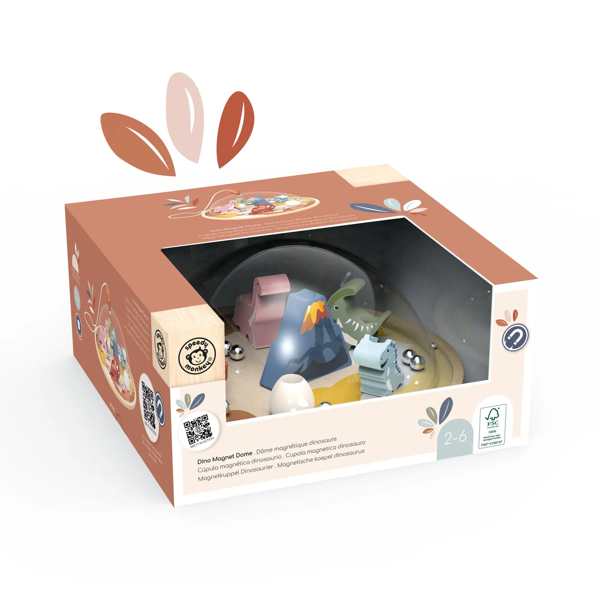 Dino Magnet Dome Speedy Monkey Lil Tulips
