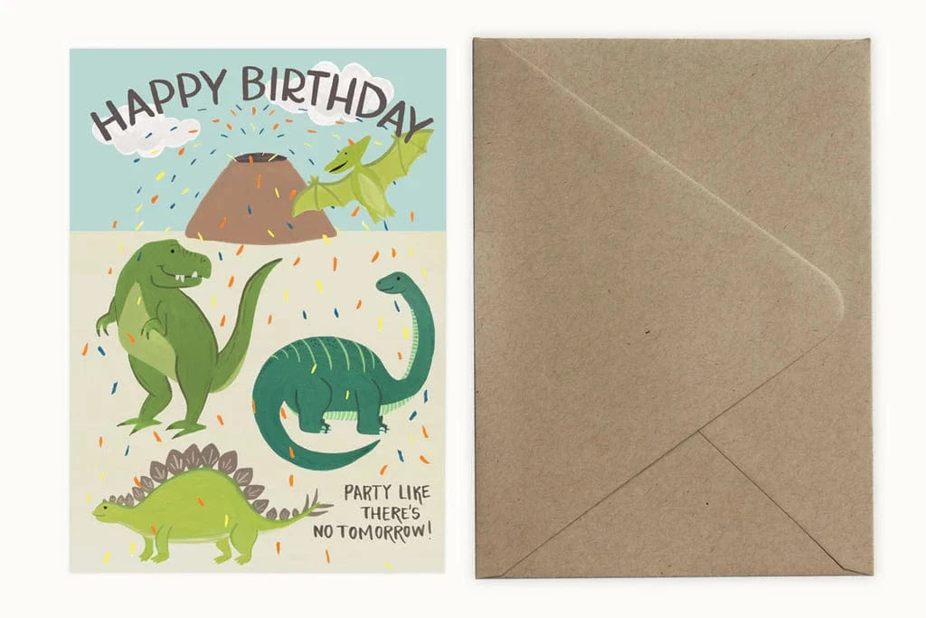 Dinosaur - Birthday Card LoveLight Paper Lil Tulips