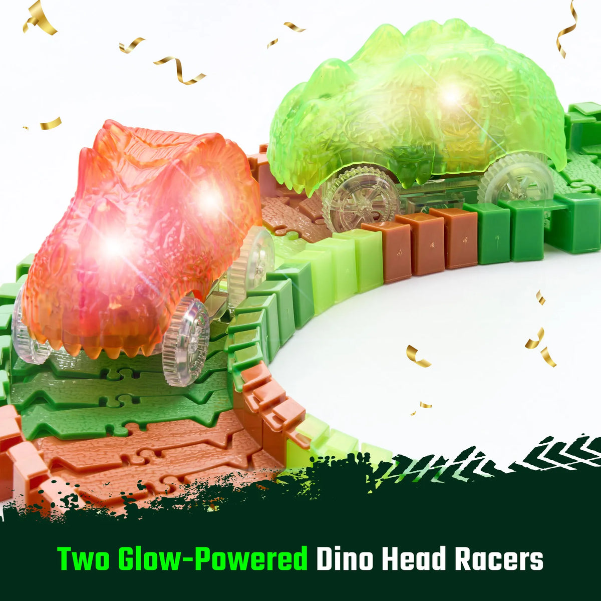 Dinosaur Forest Race Car Track JitteryGit Lil Tulips