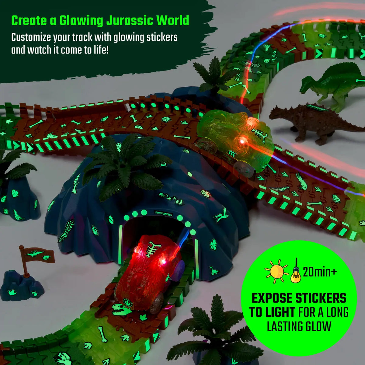Dinosaur Forest Race Car Track JitteryGit Lil Tulips