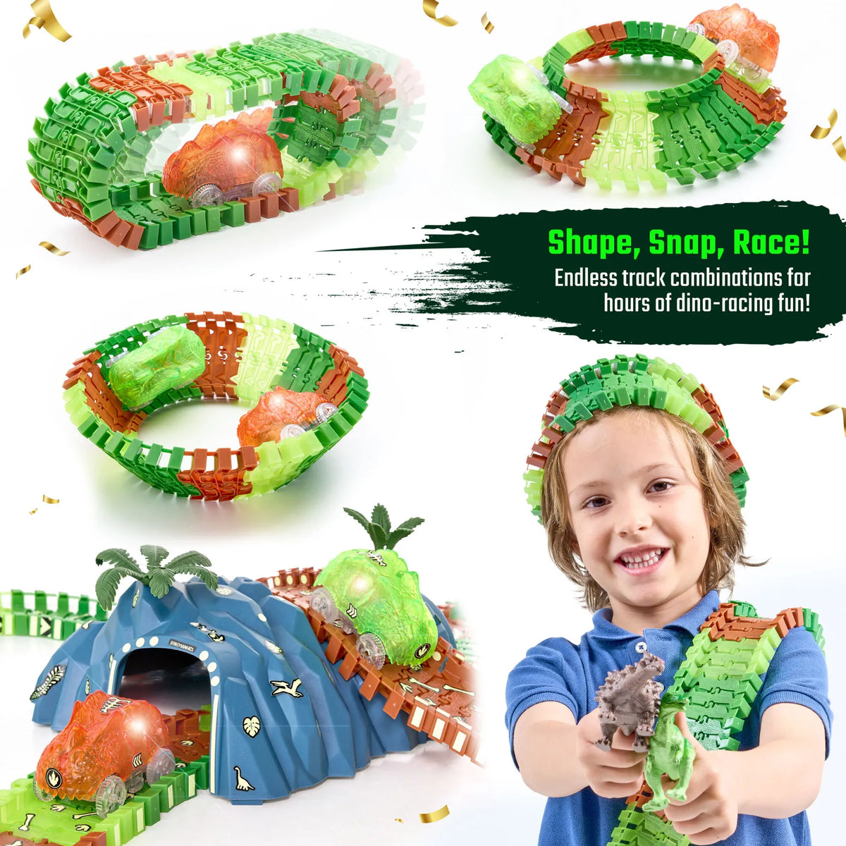 Dinosaur Forest Race Car Track JitteryGit Lil Tulips
